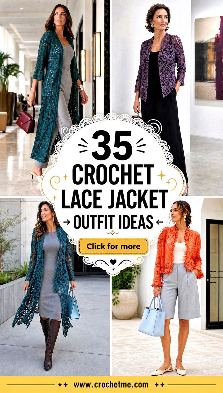 35 crochet lace jacket outfit ideas - 35 crochet lace jacket outfit ideas
