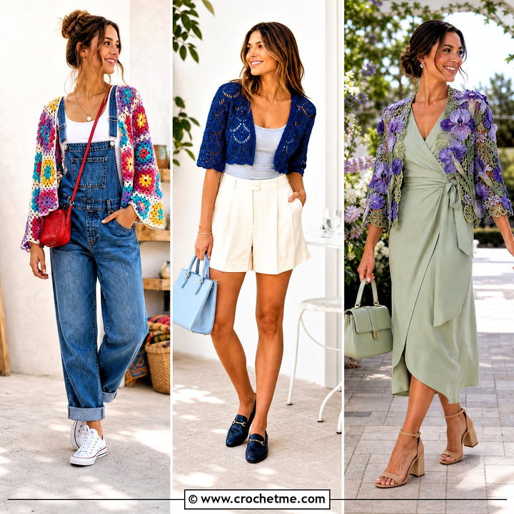 35 Crochet Lace Shrug Outfit Ideas for Chic Occasion Layers