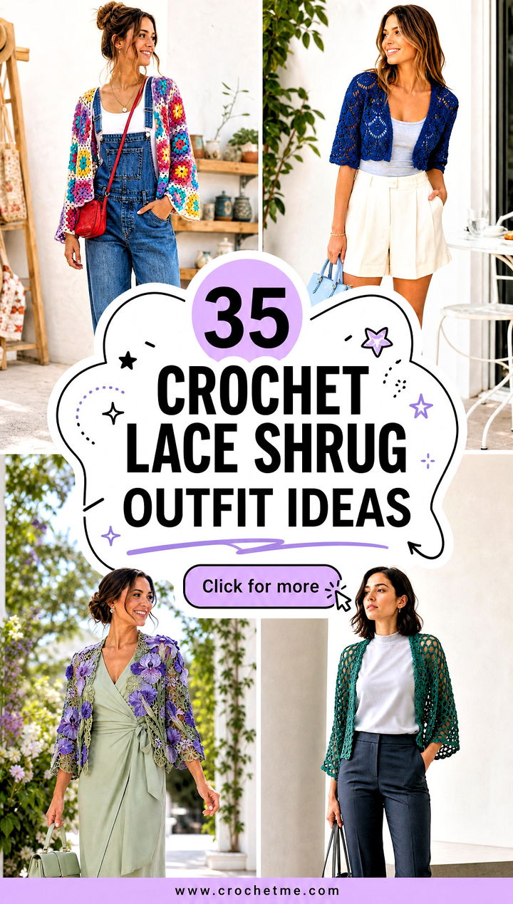 35 crochet lace shrug outfit ideas - 35 crochet lace shrug outfit ideas