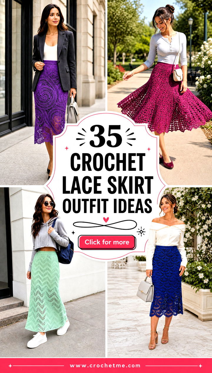 35 crochet lace skirt outfit ideas - 35 crochet lace skirt outfit ideas