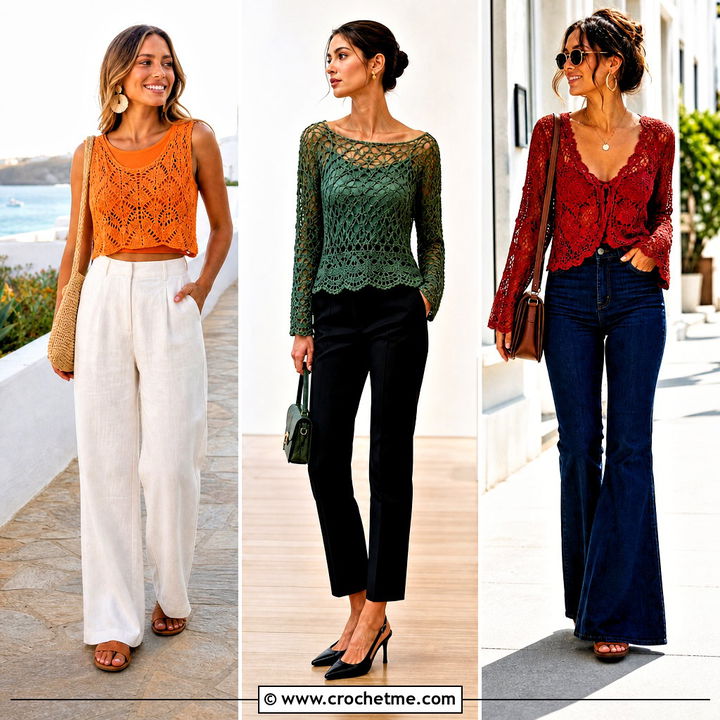 35 Crochet Lace Top Outfit Ideas for Breezy Summer Style