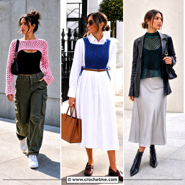 35 Crochet Layering Top Outfit Ideas for Easy Layered Looks