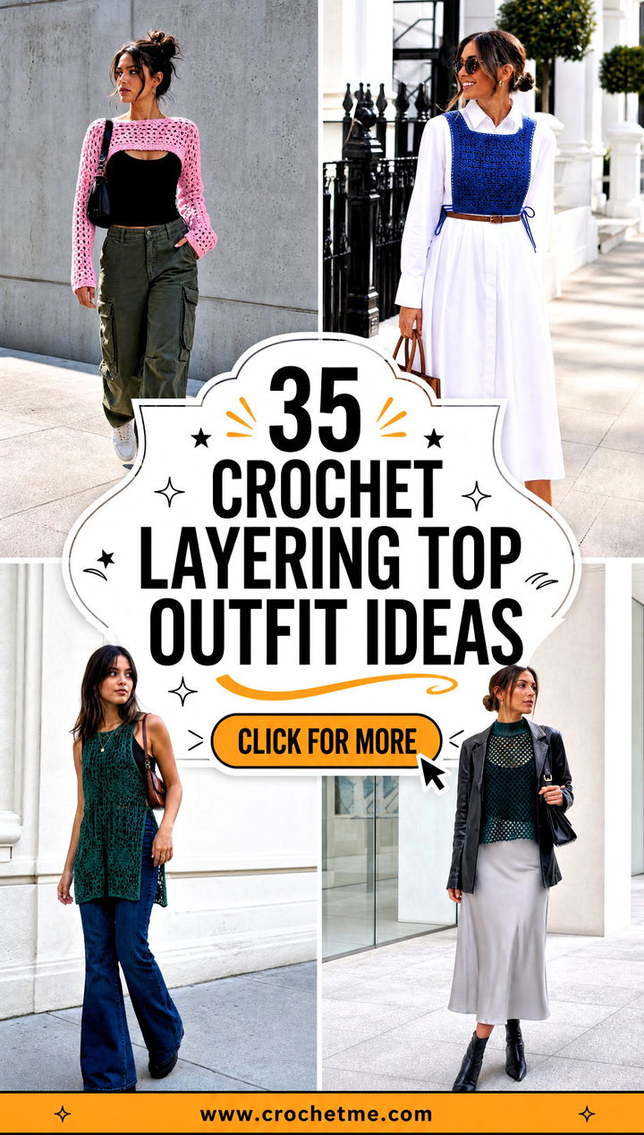 35 crochet layering top outfit ideas - 35 crochet layering top outfit ideas