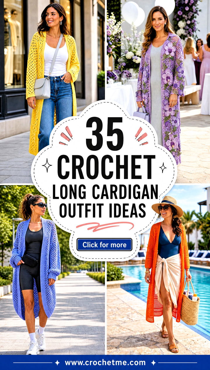 35 crochet long cardigan outfit ideas - 35 crochet long cardigan outfit ideas