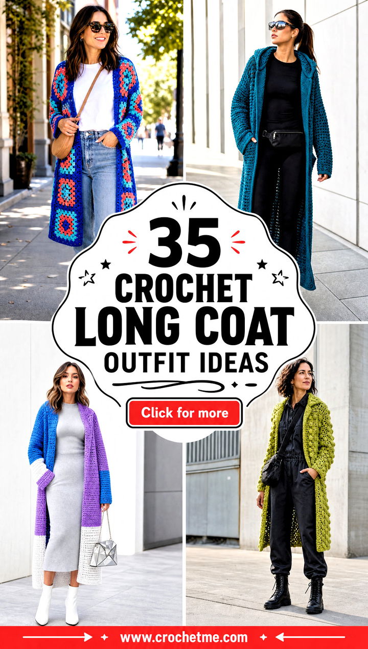 35 crochet long coat outfit ideas - 35 crochet long coat outfit ideas