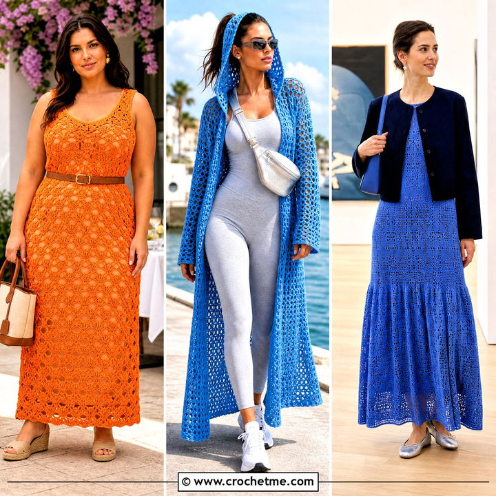 35 Crochet Long Dress Outfit Ideas for Dreamy Summer Style