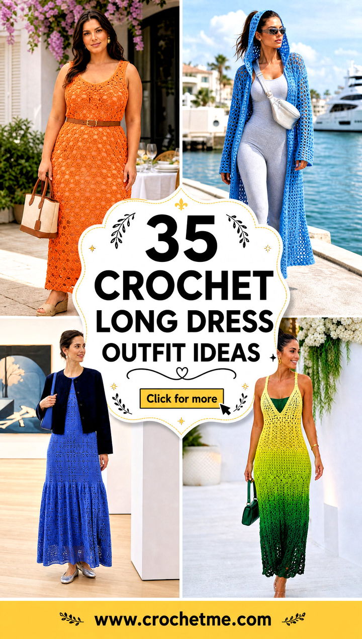 35 crochet long dress outfit ideas - 35 crochet long dress outfit ideas