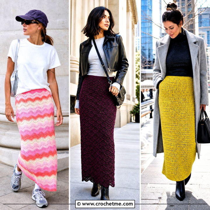 35 Crochet Long Skirt Outfit Ideas for Effortless Boho Style