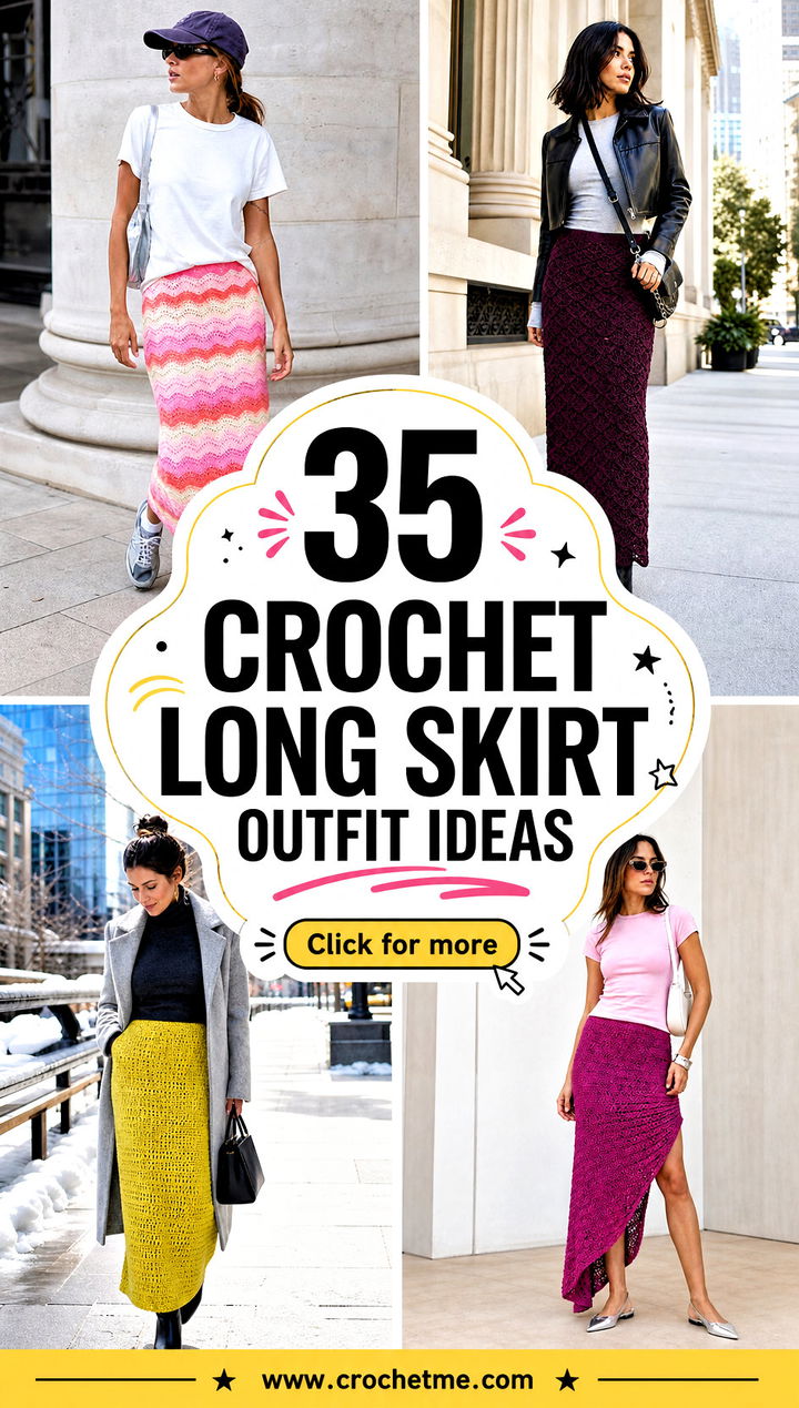 35 crochet long skirt outfit ideas - 35 crochet long skirt outfit ideas