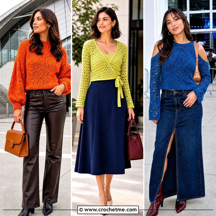 35 Crochet Long Sleeve Tops Outfit Ideas for Easy Layering