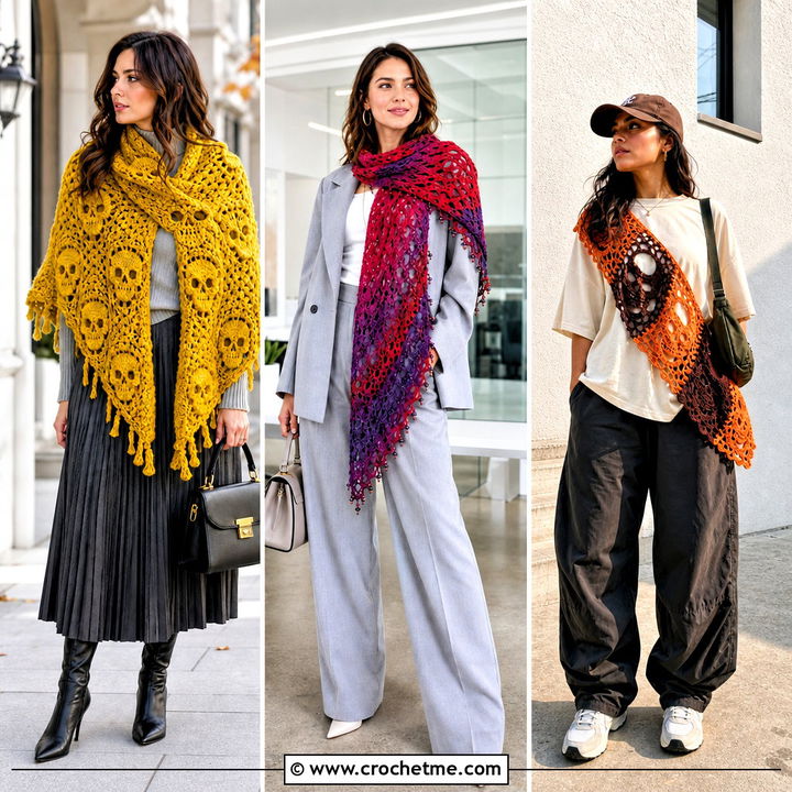 35 Crochet Lost Souls Shawl Outfit Ideas for Gothic Style