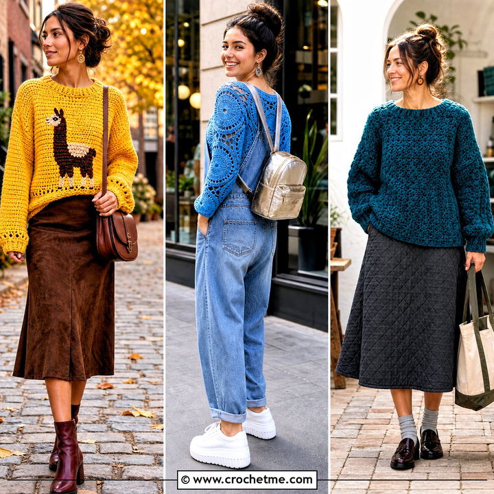 35 Crochet Mabel Sweater Outfit Ideas for Whimsical Fall Style