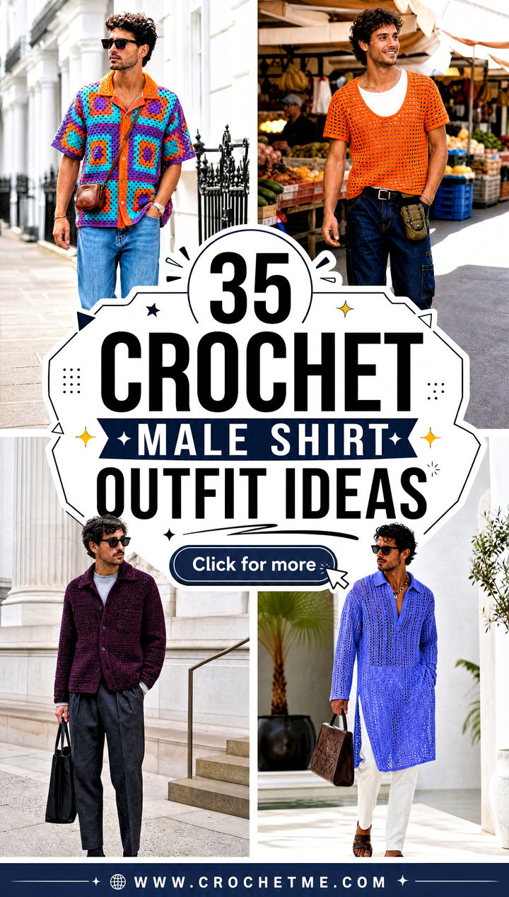 35 crochet male shirt outfit ideas - 35 crochet male shirt outfit ideas