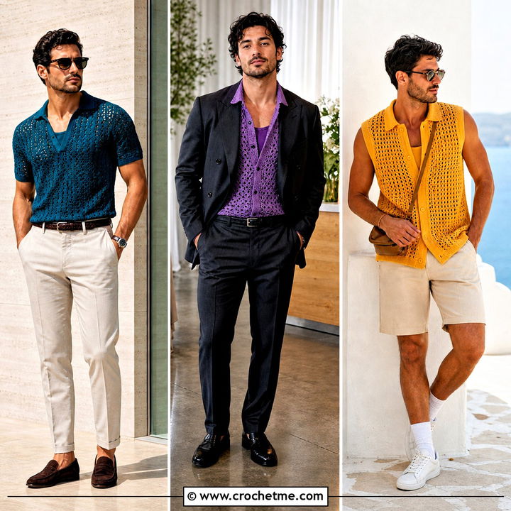 35 Crochet Man Shirt Outfit Ideas for Effortless Summer Style