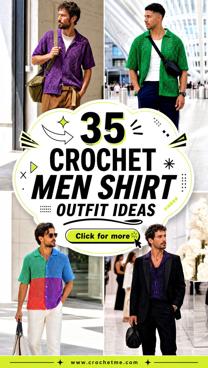 35 crochet men shirt outfit ideas - 35 crochet men shirt outfit ideas