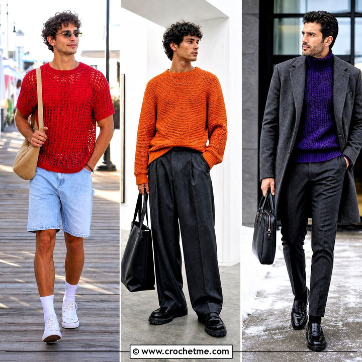 35 Crochet Mens Clothes and Outfit Ideas for Modern Wardrobes