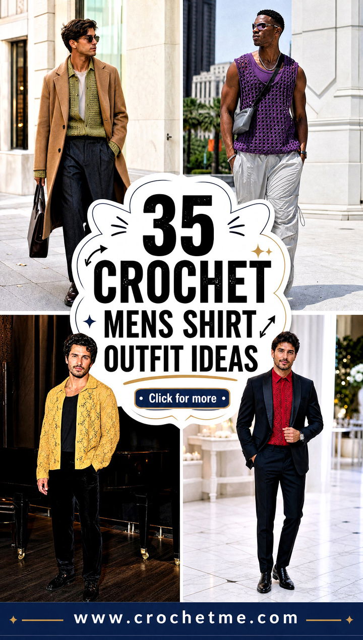 35 crochet mens shirt outfit ideas - 35 crochet mens shirt outfit ideas