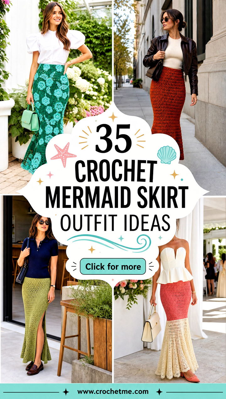 35 crochet mermaid skirt outfit ideas - 35 crochet mermaid skirt outfit ideas