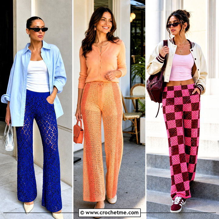 35 Crochet Mesh Pants Outfit Ideas for Bold Festival Looks