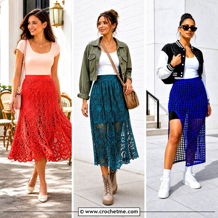 35 Crochet Mesh Skirt Outfit Ideas for Chic Summer Looks
