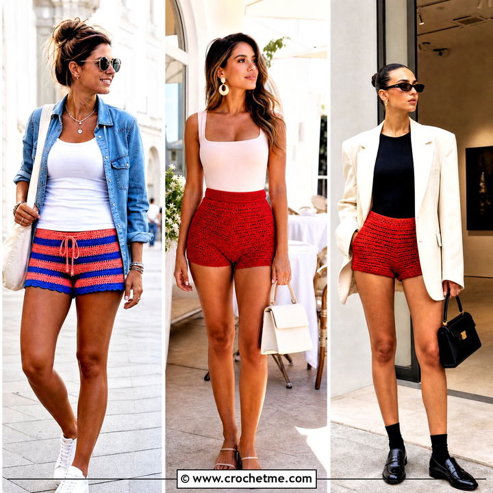 35 Crochet Micro Shorts Outfit Ideas for Bold Summer Style