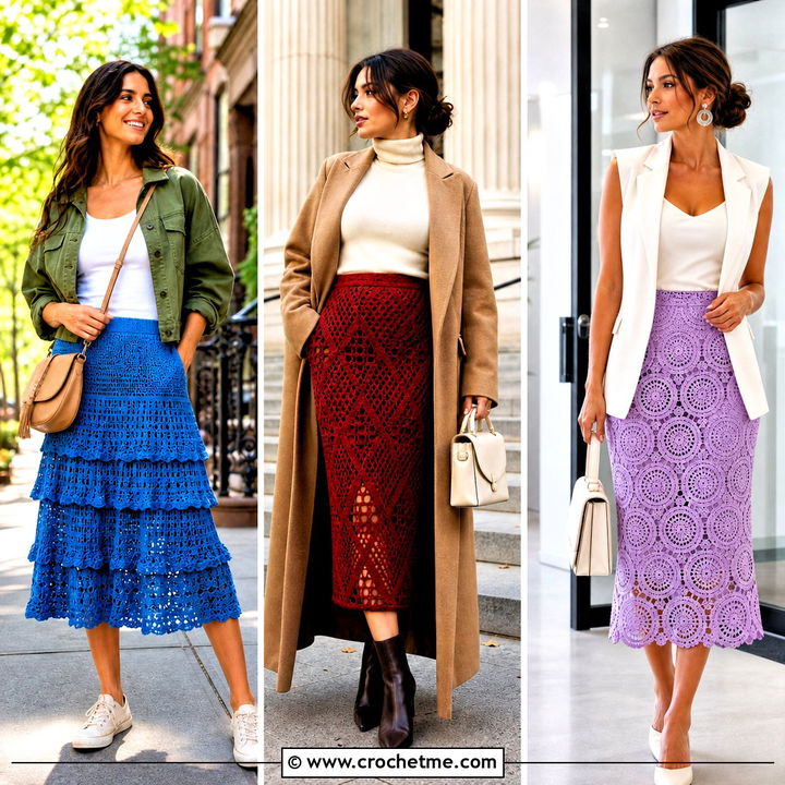 35 Crochet Midi Skirt Outfit Ideas for Chic Everyday Style