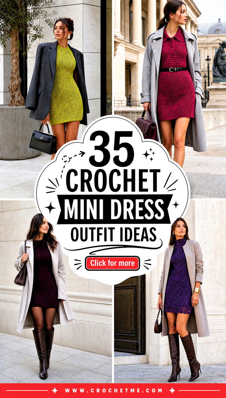 35 crochet mini dress outfit ideas - 35 crochet mini dress outfit ideas