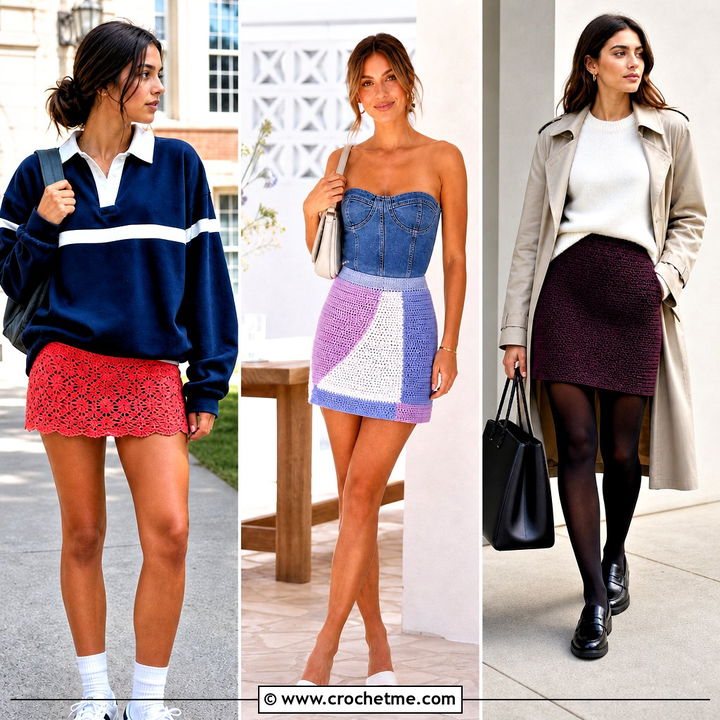 35 Crochet Mini Skirt Outfit Ideas for Trendy Summer Looks