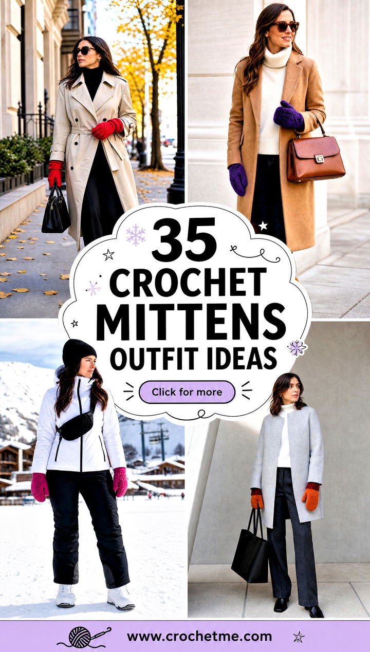 35 crochet mittens outfit ideas - 35 crochet mittens outfit ideas