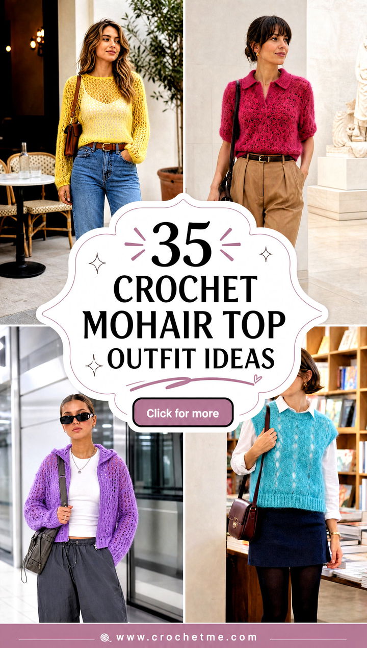 35 crochet mohair top outfit ideas - 35 crochet mohair top outfit ideas