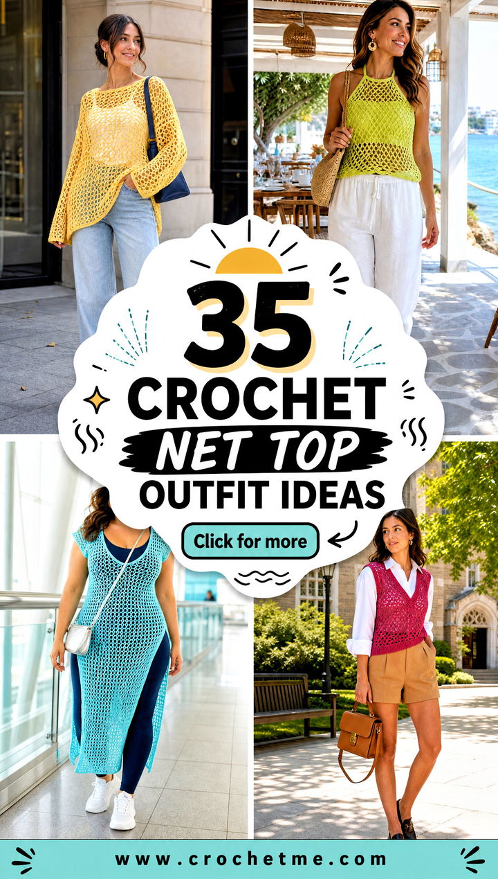 35 crochet net top outfit ideas - 35 crochet net top outfit ideas