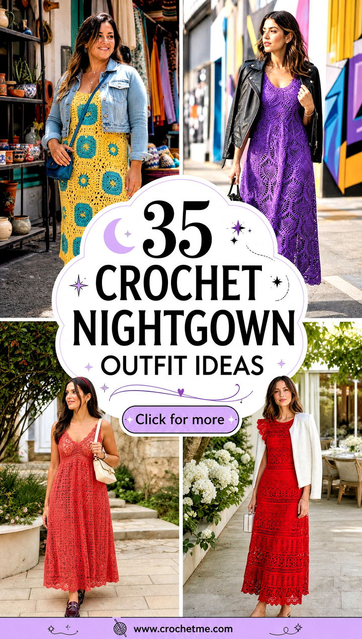 35 crochet nightgown outfit ideas - 35 crochet nightgown outfit ideas