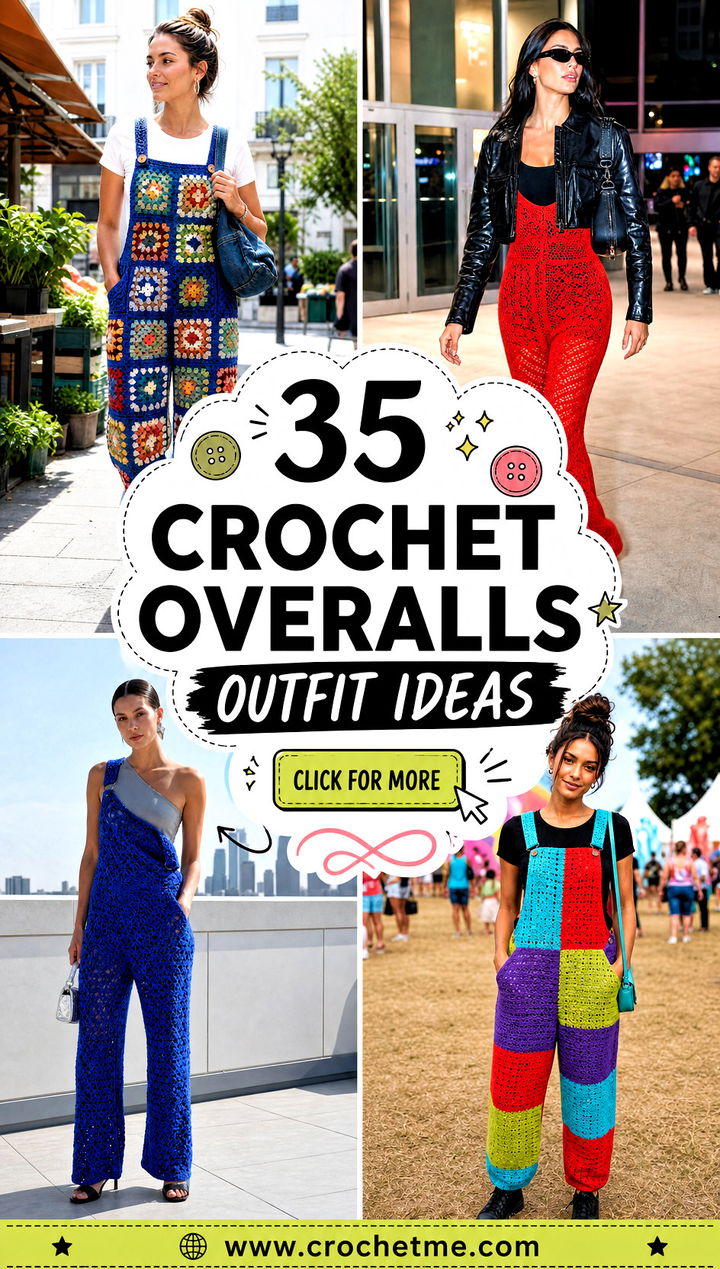 35 crochet overalls outfit ideas - 35 crochet overalls outfit ideas