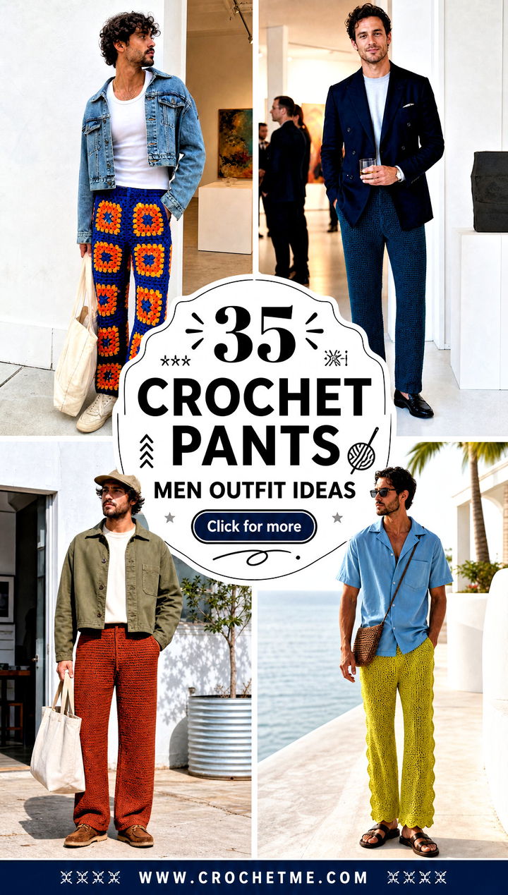 35 crochet pants men outfit ideas - 35 crochet pants men outfit ideas