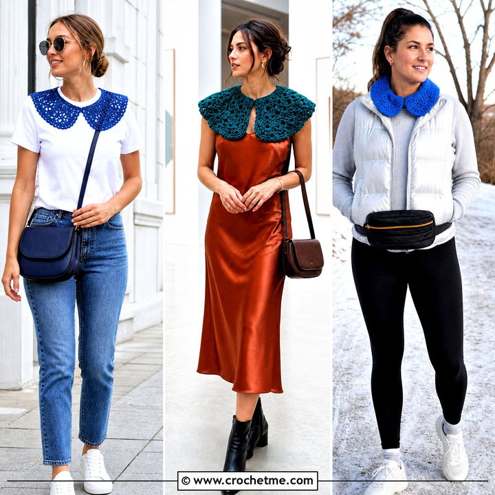 35 Crochet Peter Pan Collar Outfit Ideas for Vintage Charm