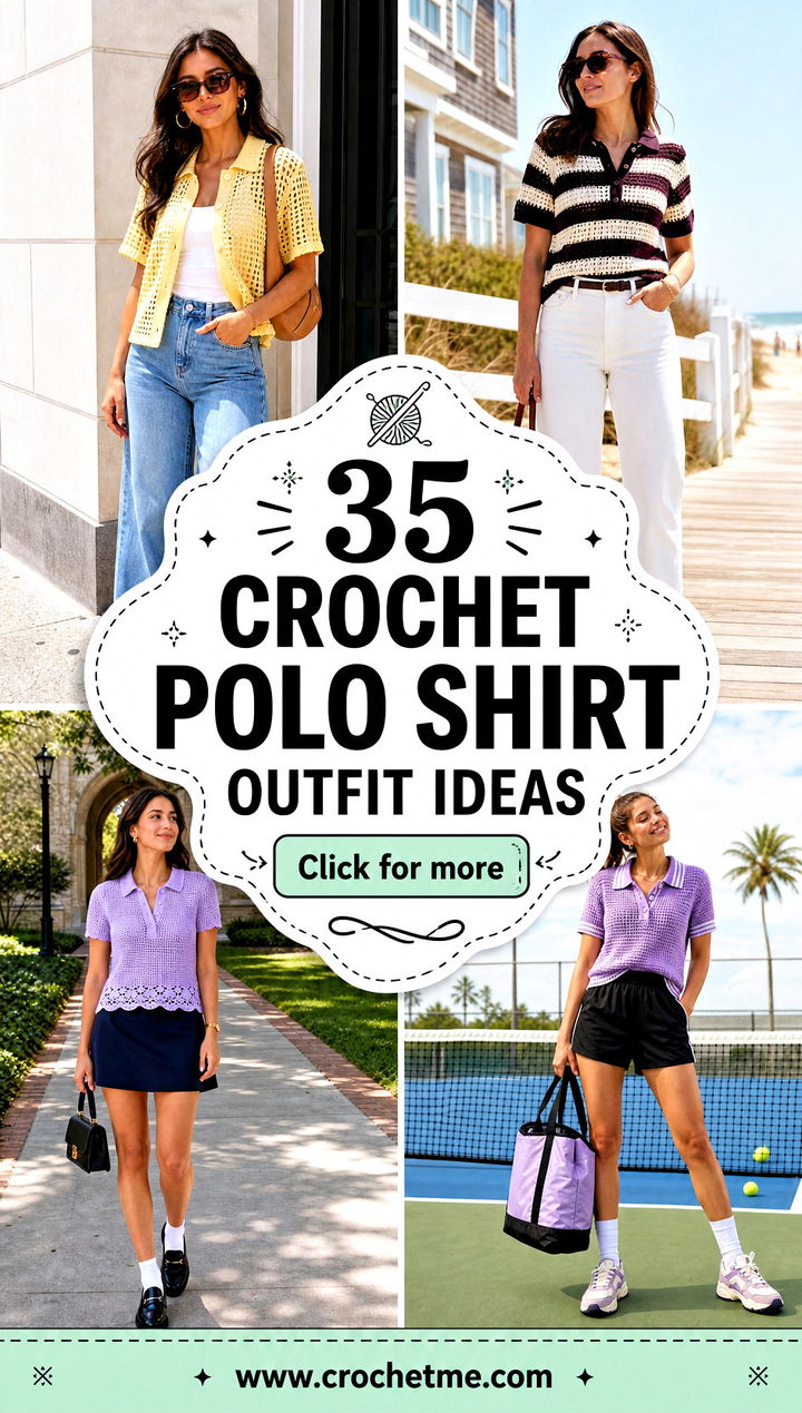 35 crochet polo shirt outfit ideas - 35 crochet polo shirt outfit ideas