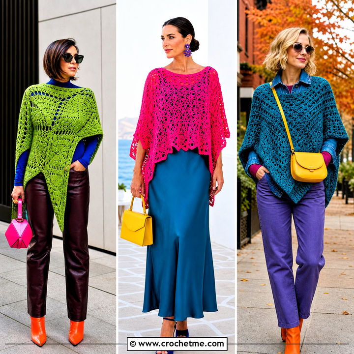 35 Crochet Poncho Outfit Ideas for Chic, Effortless Layering