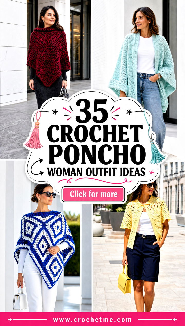 35 crochet poncho woman outfit ideas - 35 crochet poncho woman outfit ideas