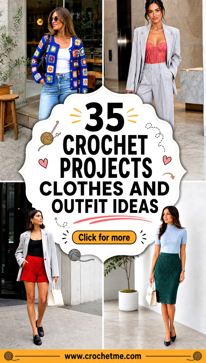 35 crochet projects clothes and outfit ideas - 35 crochet projects clothes and outfit ideas