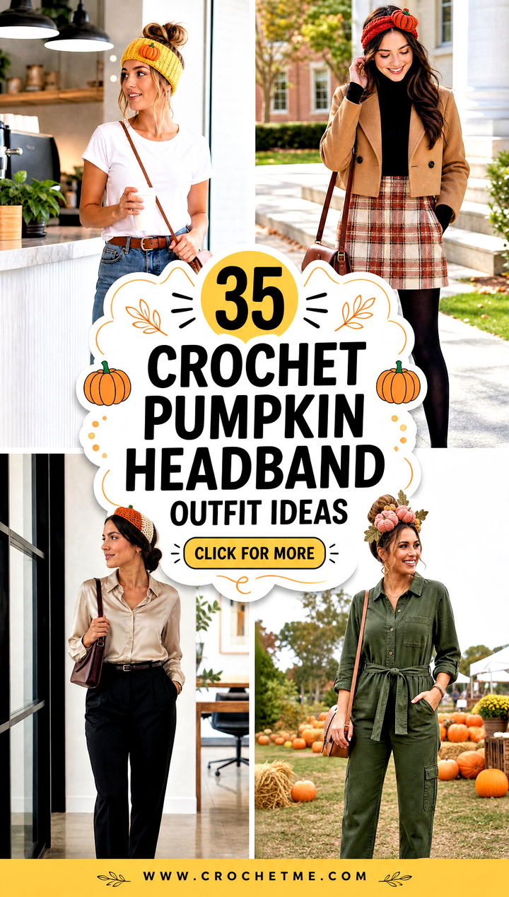 35 crochet pumpkin headband outfit ideas - 35 crochet pumpkin headband outfit ideas