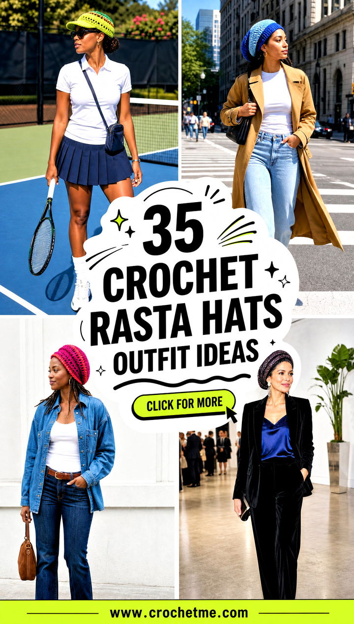 35 crochet rasta hats outfit ideas - 35 crochet rasta hats outfit ideas