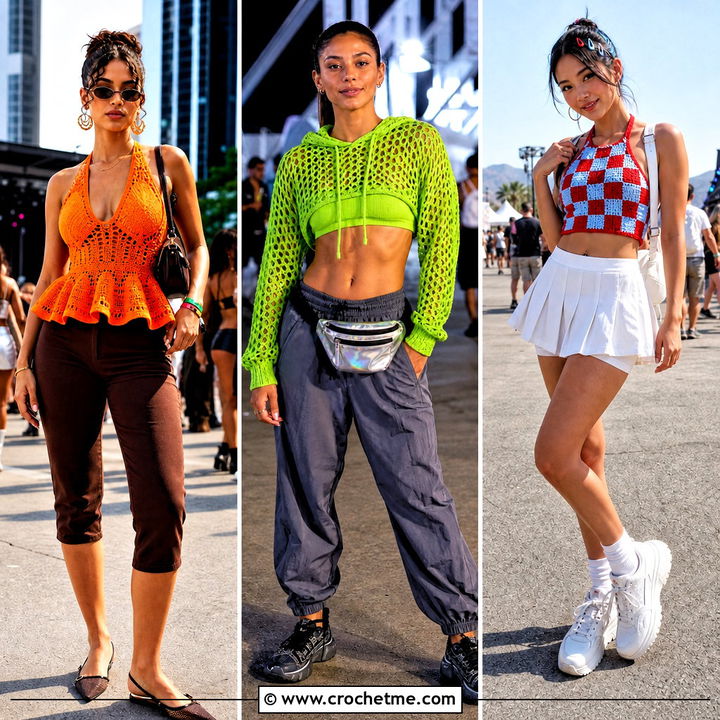 35 Crochet Rave Top Outfit Ideas for Standout Festival Style