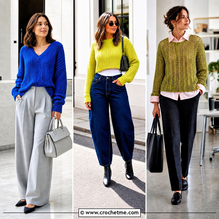 35 Crochet Ribbed Sweater Outfit Ideas for Cozy Chic Style