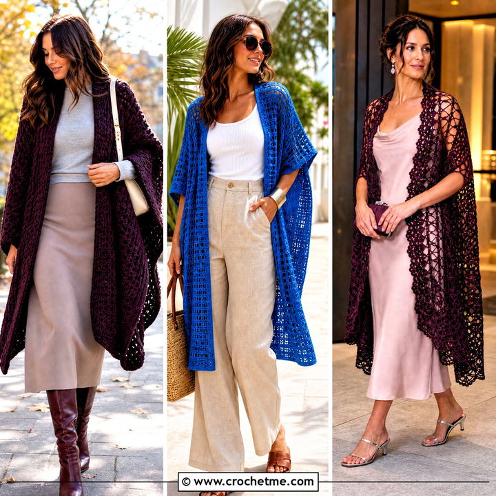 35 Crochet Ruana Outfit Ideas for Effortless Layered Style