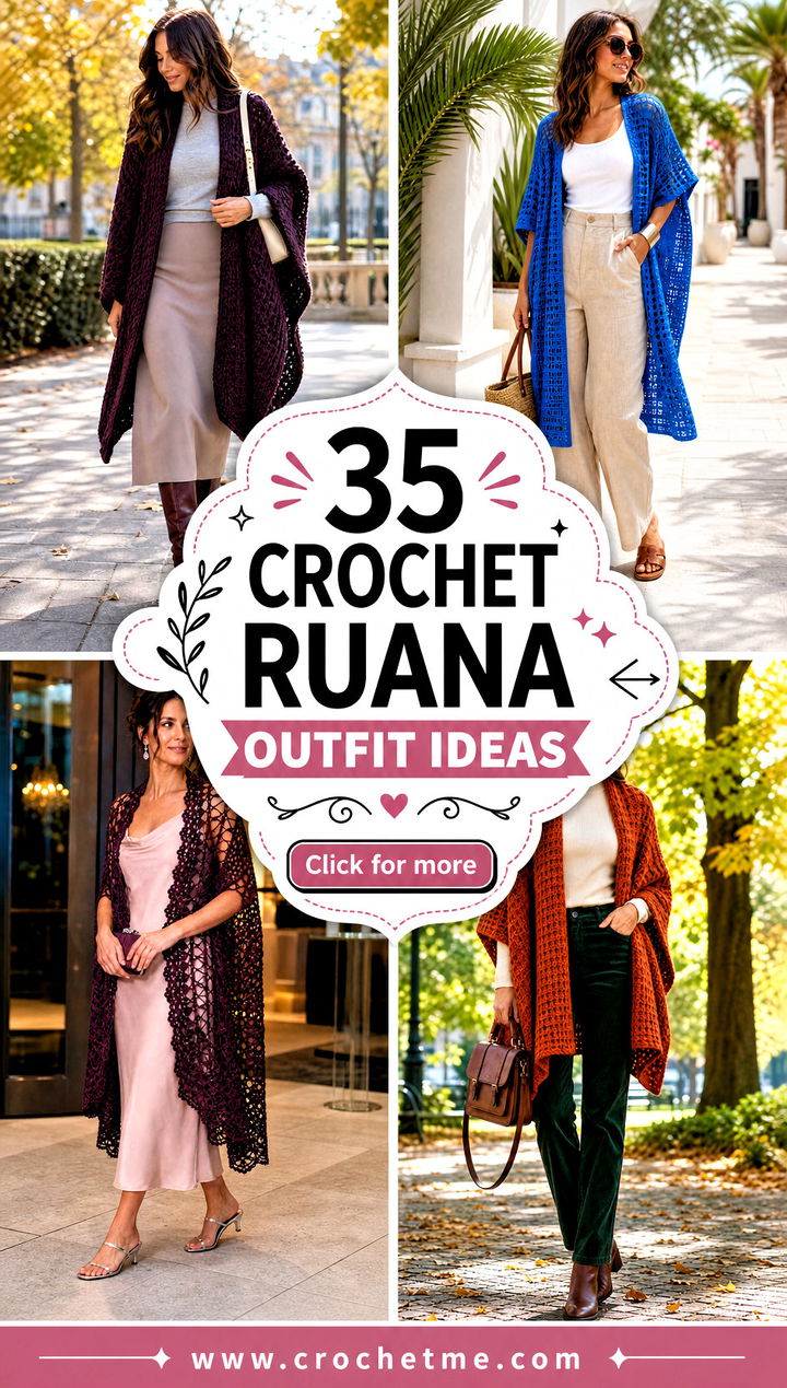 35 crochet ruana outfit ideas - 35 crochet ruana outfit ideas