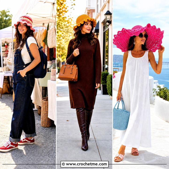 35 Crochet Ruffle Hat Outfit Ideas for Playful Summer Style