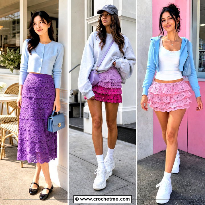 35 Crochet Ruffle Skirt Outfit Ideas for Chic Summer Style