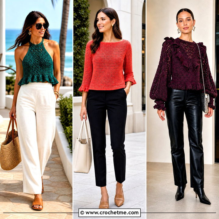 35 Crochet Ruffle Top Outfit Ideas for Breezy Summer Style