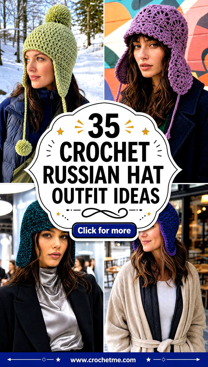 35 crochet russian hat outfit ideas - 35 crochet russian hat outfit ideas