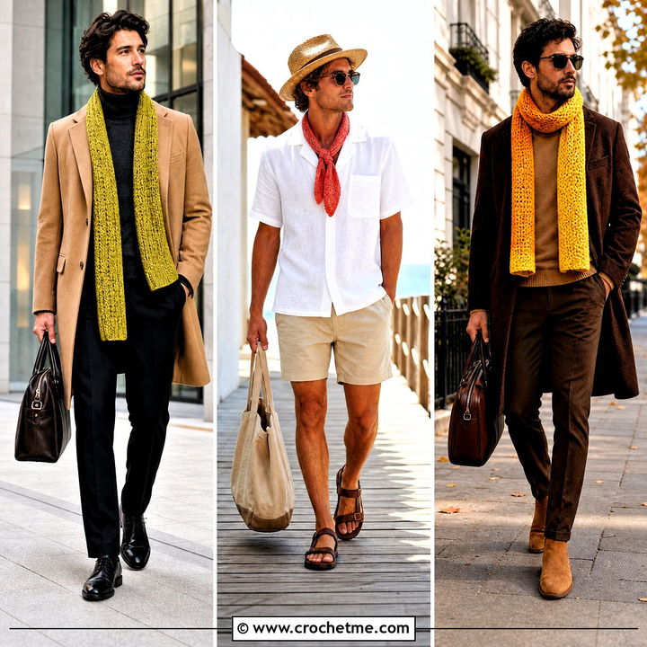 35 Crochet Scarf for Men Outfit Ideas for Smart Winter Style